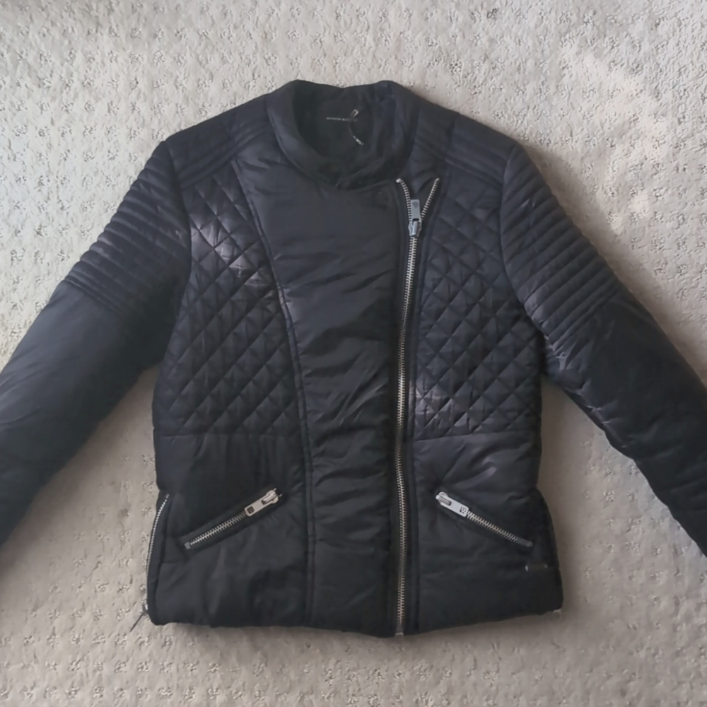 Maison Scotch Moto-Style Puffer Jacket